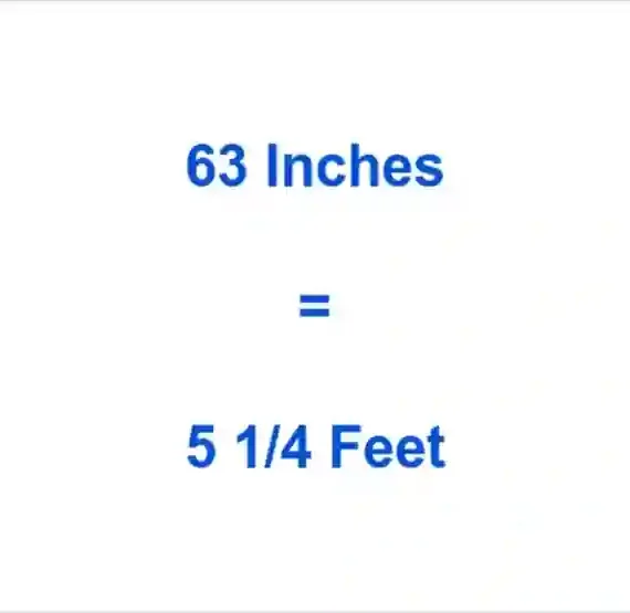 63 Inches in Feet