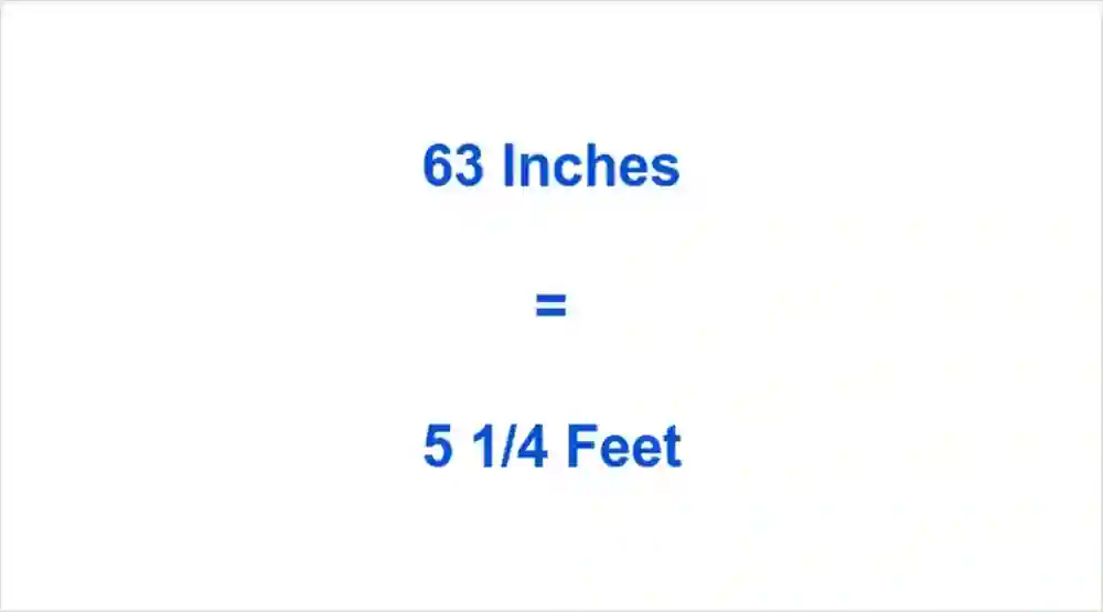63 Inches in Feet